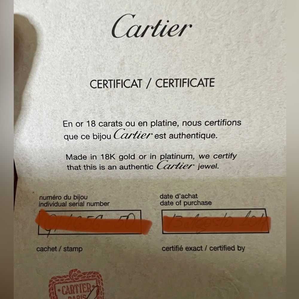 CARTIER WEDDING RING - Picture 9 of 9